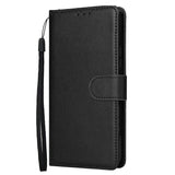 EIDERWOOD Samsung Galaxy S25+ (Plus) / S24+ (Plus) Faux Leather Case with Wallet and Strap - Black