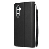 EIDERWOOD Samsung Galaxy S25+ (Plus) / S24+ (Plus) Faux Leather Case with Wallet and Strap - Black