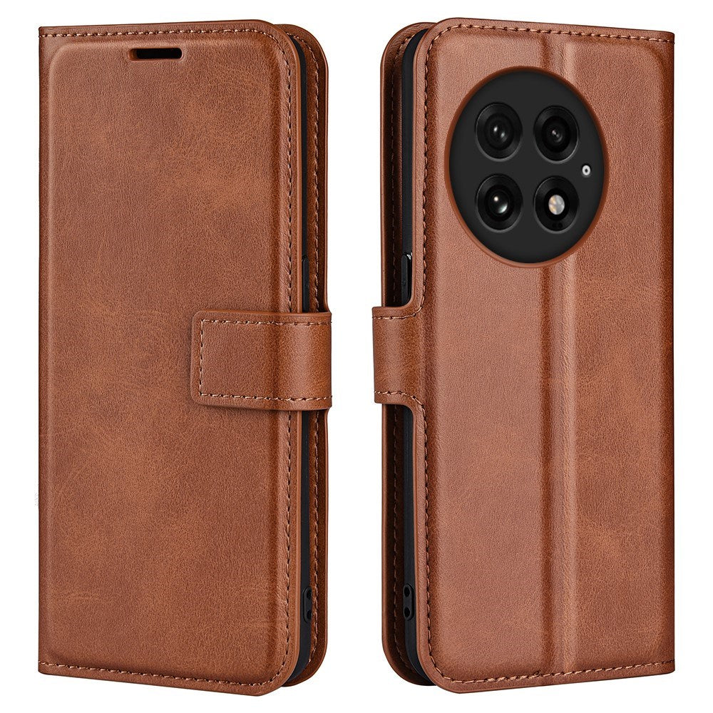 EIDERWOOD OnePlus 13 Leather Flip Case with Wallet - Brown