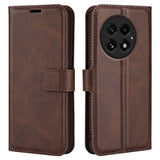 EIDERWOOD OnePlus 13 Leather Flip Case with Wallet - Dark Brown