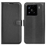 EIDERWOOD Xiaomi 15 Faux Leather Flip Case with Cardholder & Stand Function - Black