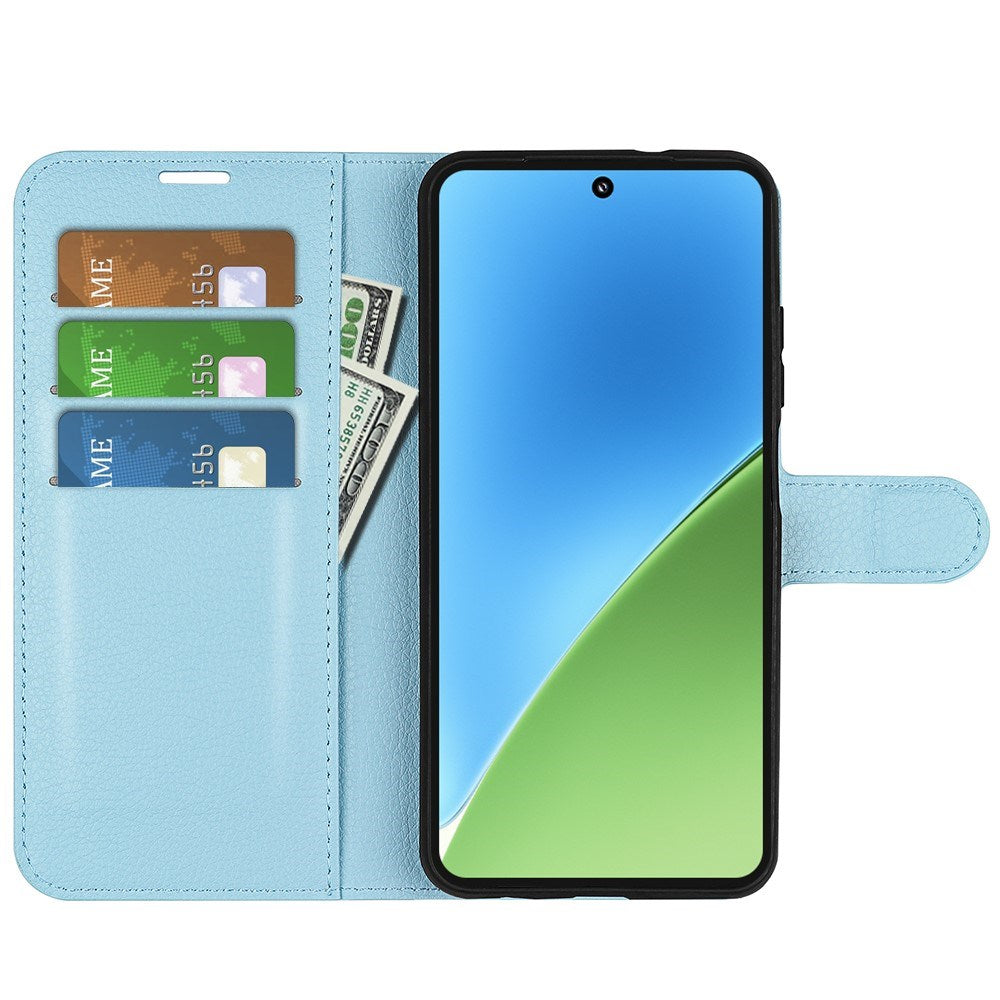 EIDERWOOD Xiaomi 15 Faux Leather Flip Case with Cardholder & Stand Function - Blue