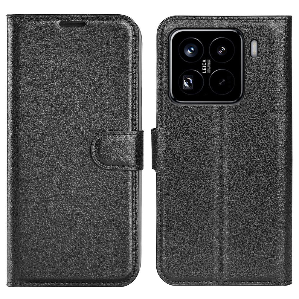 EIDERWOOD Xiaomi 15 Pro Faux Leather Flip Case with Cardholder & Stand Function - Black