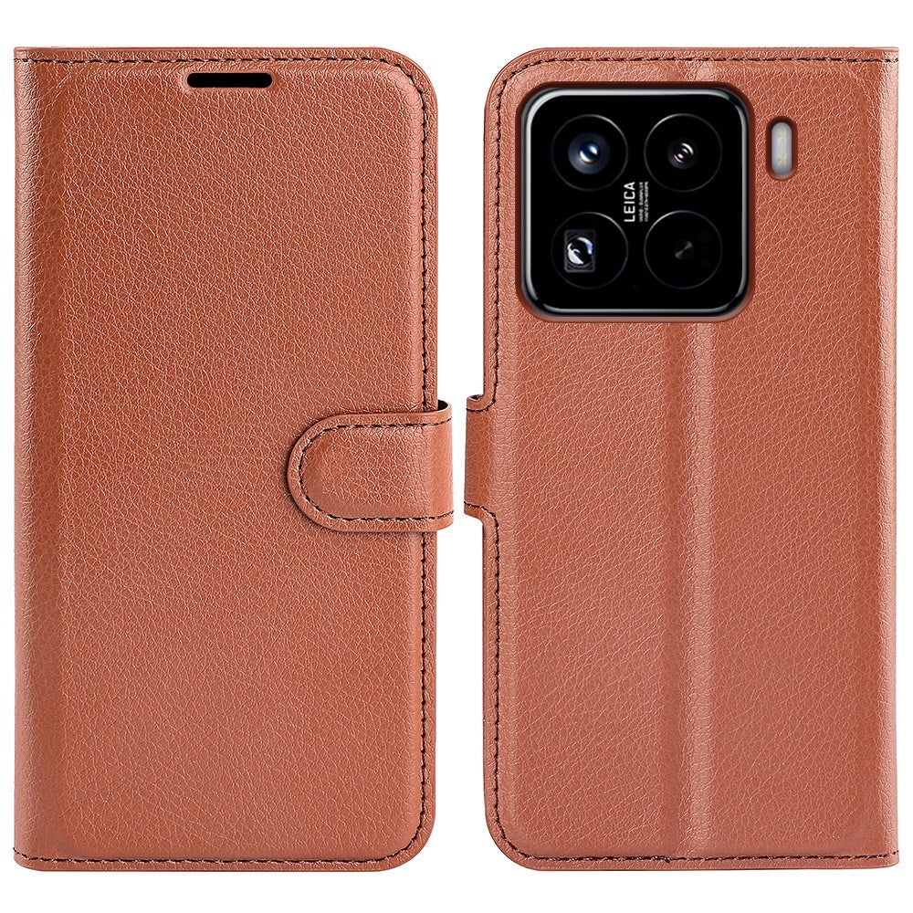 EIDERWOOD Xiaomi 15 Pro Faux Leather Flip Case with Cardholder & Stand Function - Brown