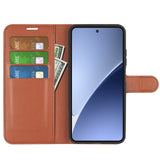 EIDERWOOD Xiaomi 15 Pro Faux Leather Flip Case with Cardholder & Stand Function - Brown