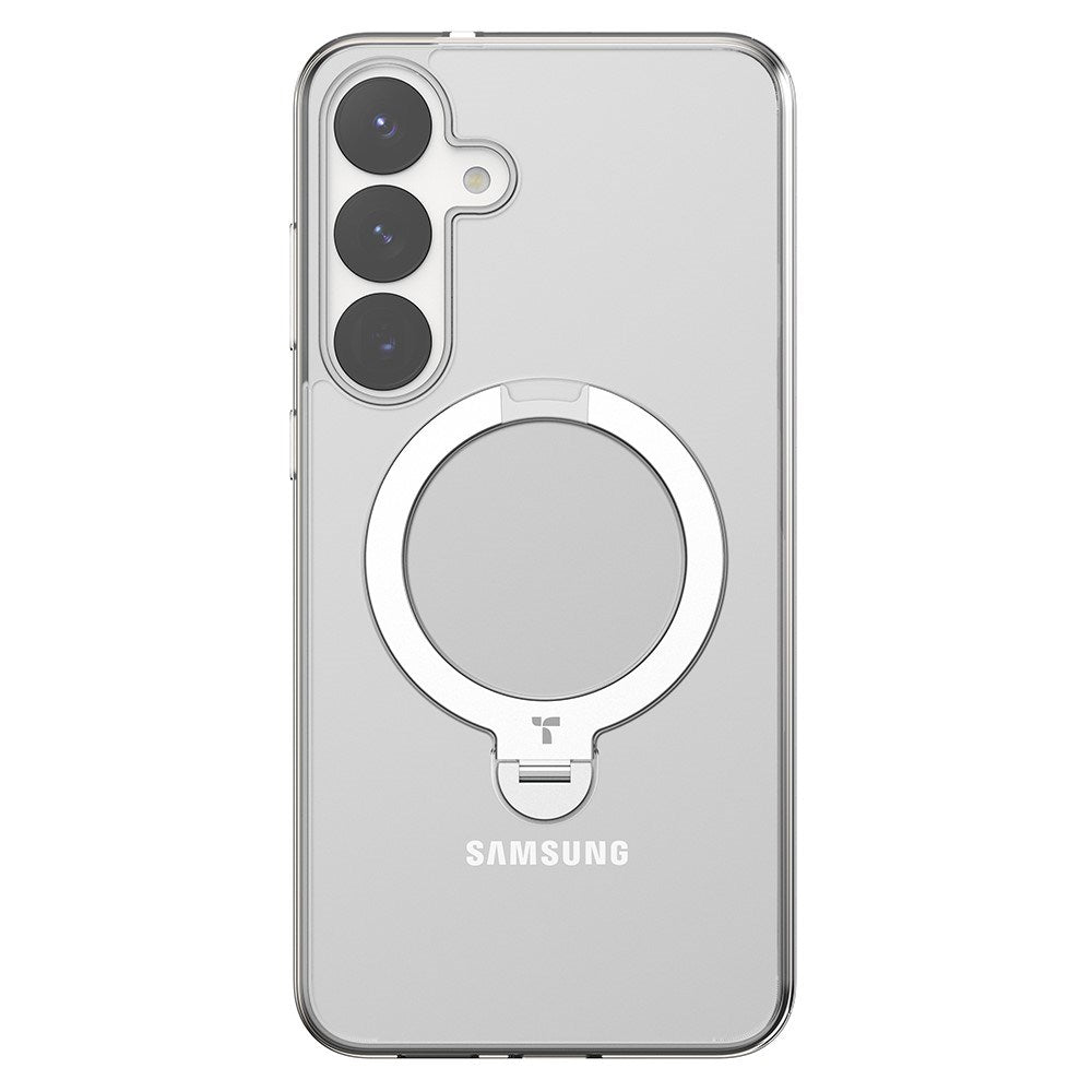 TORRAS Samsung Galaxy S25 Hybrid Case with Kickstand - MagSafe Compatible - Transparent