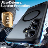 TORRAS Samsung Galaxy S25+ (Plus) Hybrid Case with Stand Function - MagSafe Compatible - Black