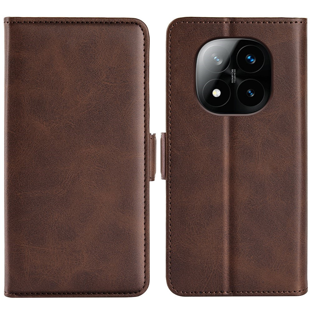 EIDERWOOD Xiaomi Redmi Note 14 Pro+ Faux Leather Flip Case with Cardholder & Stand Function - Brown