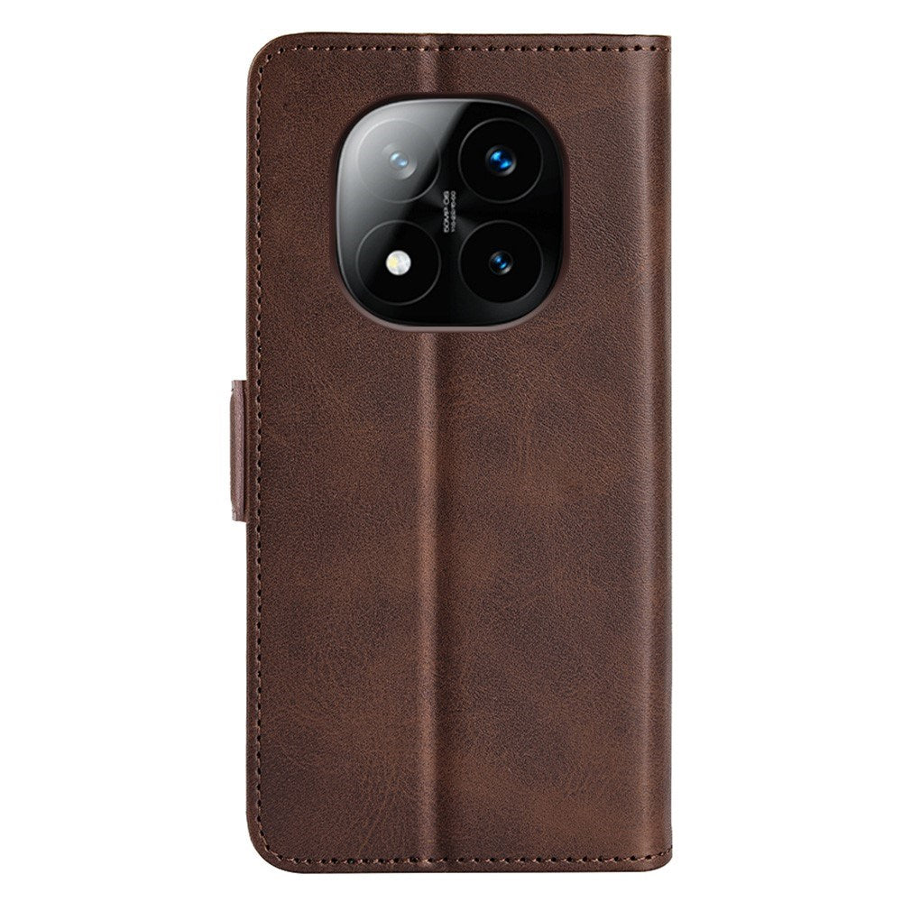 EIDERWOOD Xiaomi Redmi Note 14 Pro+ Faux Leather Flip Case with Cardholder & Stand Function - Brown