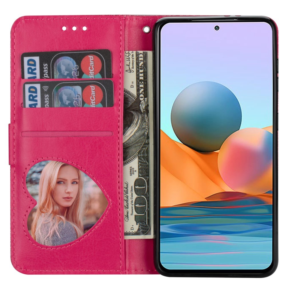 EIDERWOOD Samsung Galaxy A56 (5G) Glitter Flip Case with Zipper Pocket & Stand Function - Pink