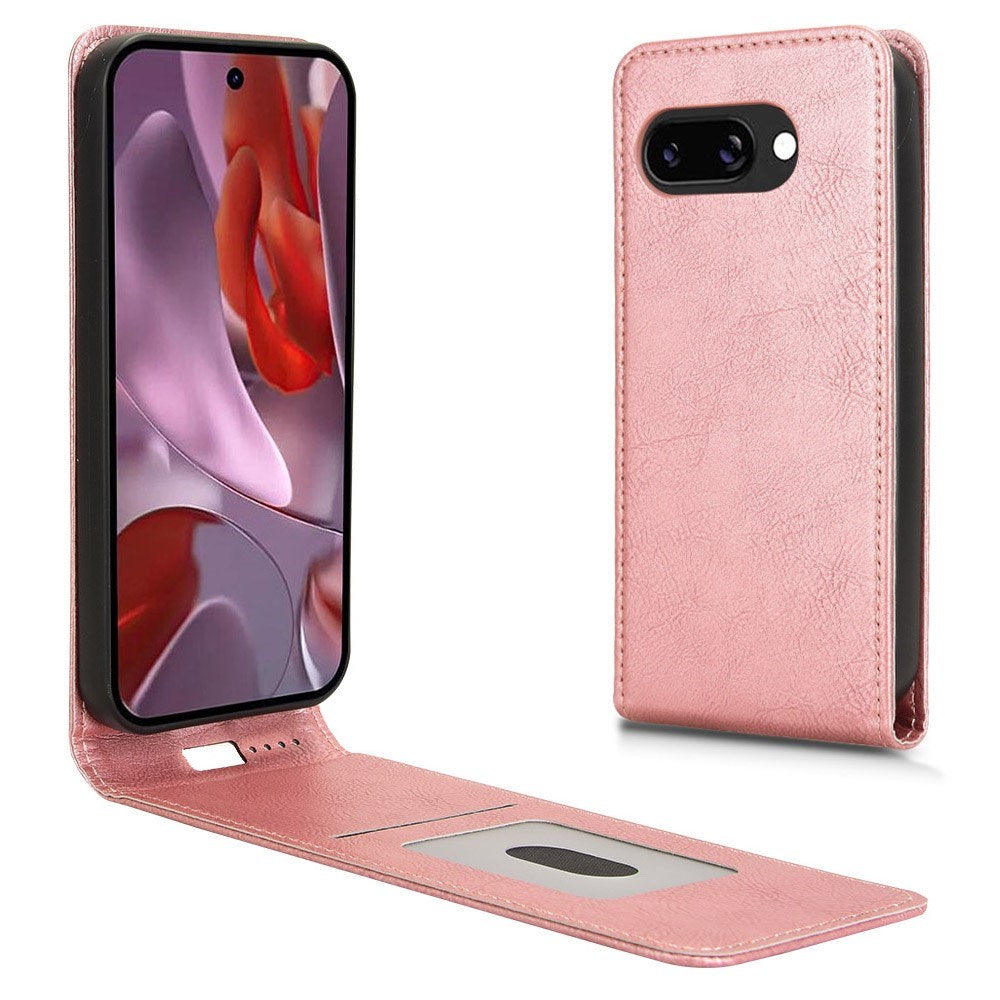 EIDERWOOD Google Pixel 9a Faux Leather Flip Case with Card Pocket - Pink