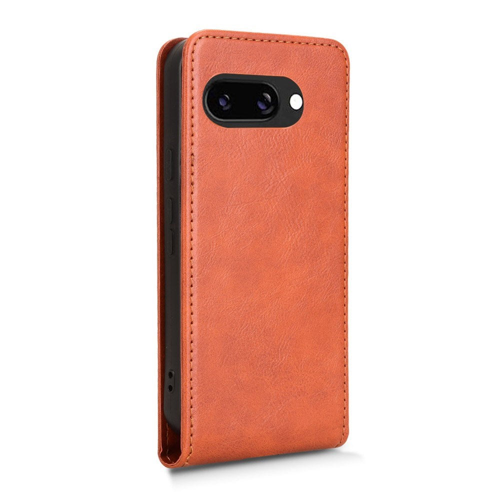 EIDERWOOD Google Pixel 9a Faux Leather Flip Case with Card Pocket - Orange