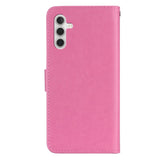 EIDERWOOD Samsung Galaxy S25+ (Plus) Faux Leather Flip Case with Owl Design - Pink