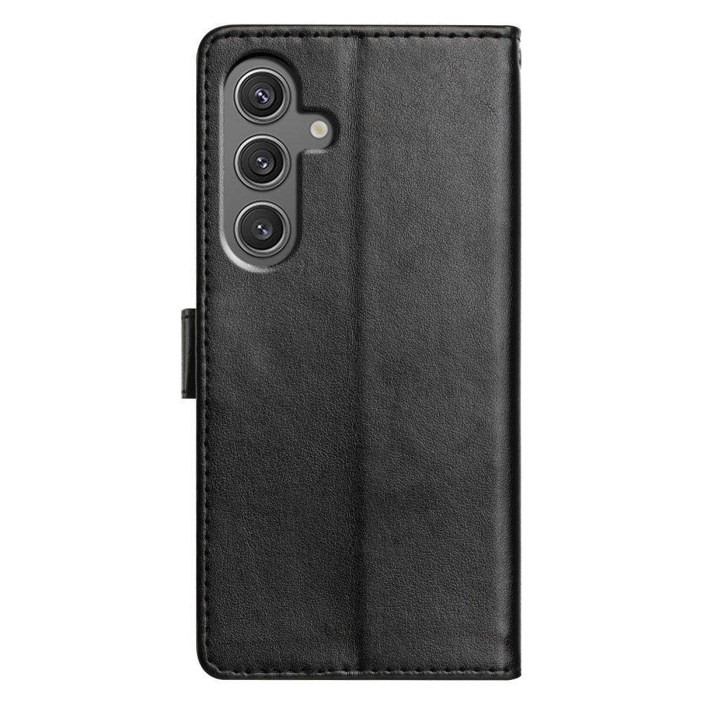 EIDERWOOD Samsung Galaxy A26 (5G) Faux Leather Flip Case with Strap - Black