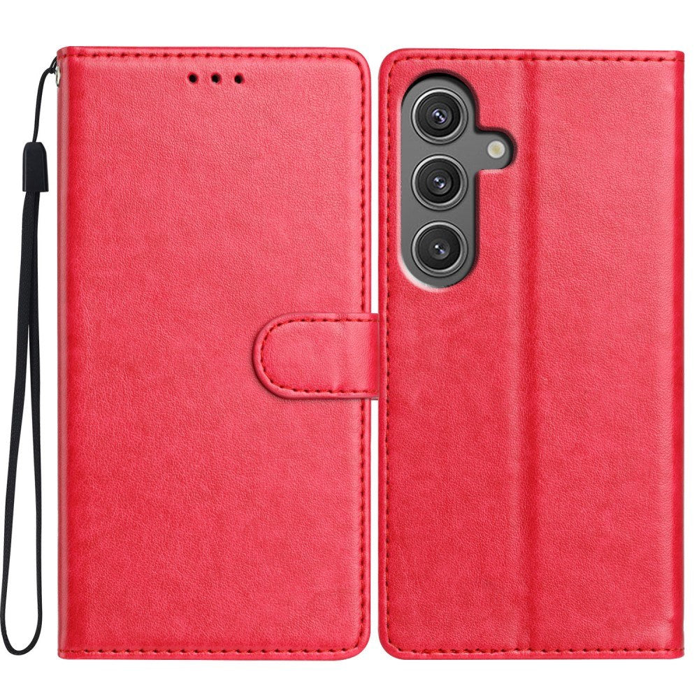 EIDERWOOD Samsung Galaxy A26 (5G) Faux Leather Flip Case with Strap - Pink