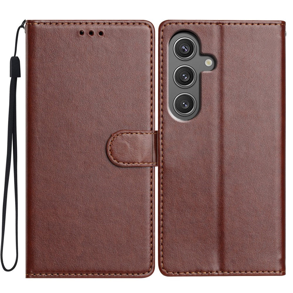 EIDERWOOD Samsung Galaxy A26 (5G) Faux Leather Flip Case with Strap - Brown