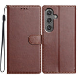 EIDERWOOD Samsung Galaxy A26 (5G) Faux Leather Flip Case with Strap - Brown