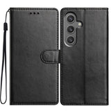 EIDERWOOD Samsung Galaxy A56 (5G) Faux Leather Flip Case with Strap - Black