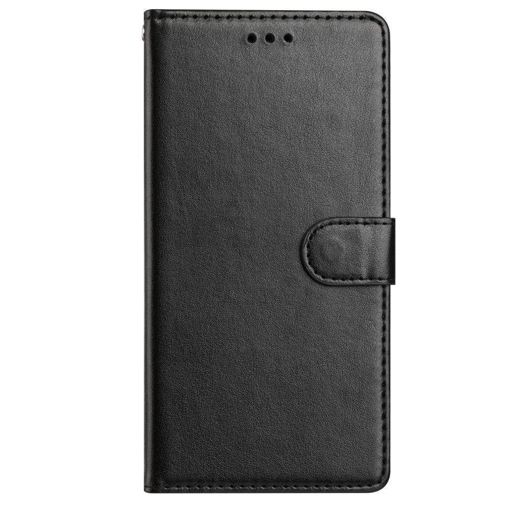 EIDERWOOD Samsung Galaxy A56 (5G) Faux Leather Flip Case with Strap - Black