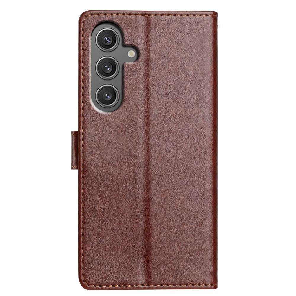 EIDERWOOD Samsung Galaxy A56 (5G) Faux Leather Flip Case with Strap - Brown