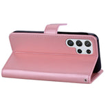 EIDERWOOD Samsung Galaxy S25 Ultra Faux Leather Flip Case with Owl Design - Pink