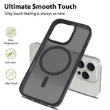 EIDERWOOD iPhone 16 Pro Max Matte Hybrid Case - MagSafe Compatible - Black / Transparent