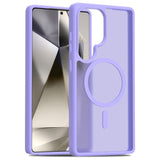 EIDERWOOD Samsung Galaxy S25 Ultra Matte Hybrid Case - MagSafe Compatible - Purple / Transparent