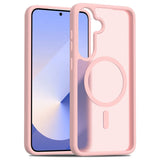 EIDERWOOD Samsung Galaxy S24+ (Plus) / S25+ (Plus) Matte Hybrid Case - MagSafe Compatible - Pink / Transparent