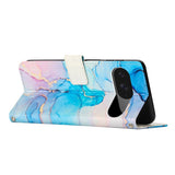 EIDERWOOD Google Pixel 10 / 10 Pro / 9 / 9 Pro Marble Faux Leather Flip Case with Strap - Pink / Green