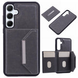 EIDERWOOD Samsung Galaxy S25 2-in-1 Vegan Leather Case with Cardholder & Stand Function - Grey