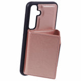 EIDERWOOD Samsung Galaxy S25 2-in-1 Vegan Leather Case with Cardholder & Stand Function - Pink