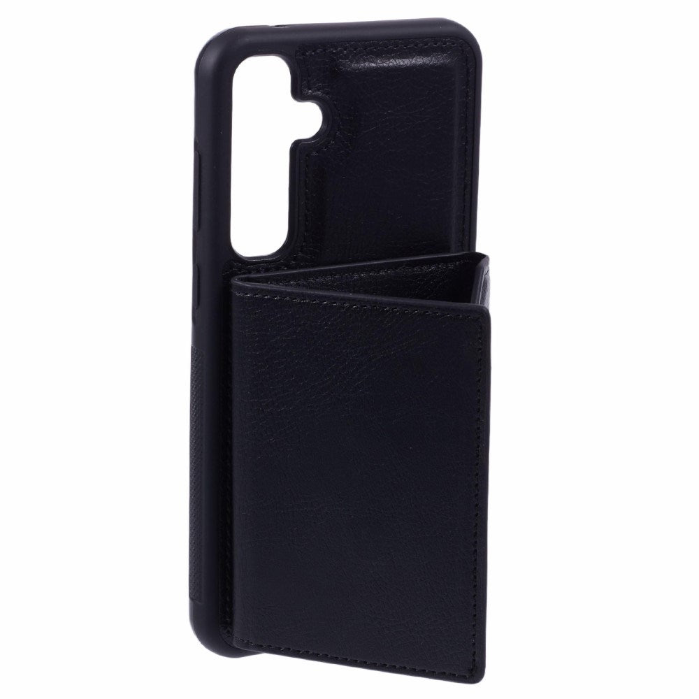 EIDERWOOD Samsung Galaxy S25 2-in-1 Vegan Leather Case with Cardholder & Stand Function - Black