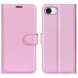 EIDERWOOD iPhone 16e Faux Leather Flip Case with Cardholder & Stand Function - Pink