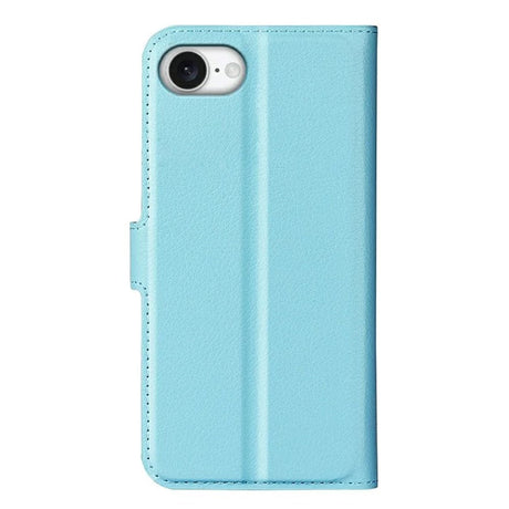 EIDERWOOD iPhone 16e Faux Leather Flip Case with Cardholder & Stand Function - Blue