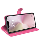 EIDERWOOD iPhone 16e Faux Leather Flip Case with Cardholder & Stand Function - Pink