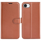 EIDERWOOD iPhone 16e Faux Leather Flip Case with Cardholder & Stand Function - Brown