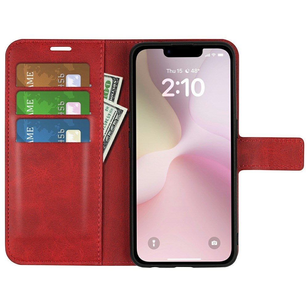 EIDERWOOD iPhone 16e Faux Leather Flip Case - Red