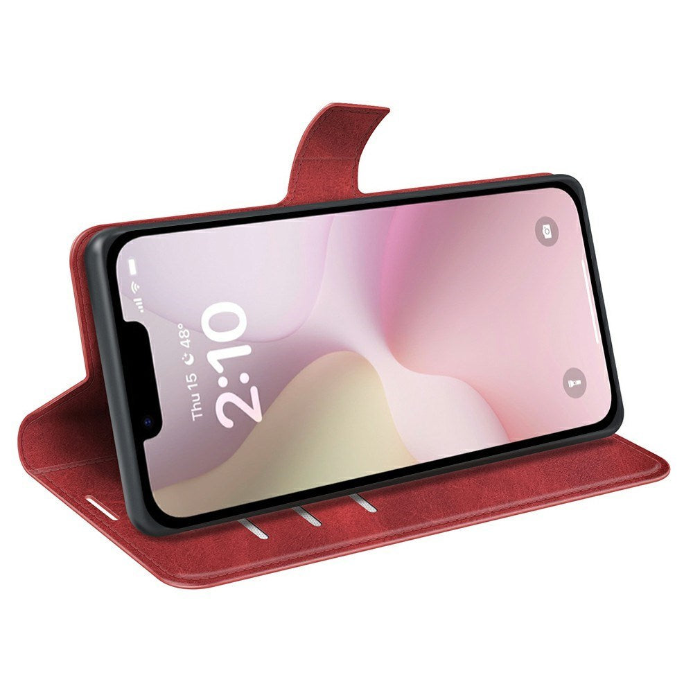 EIDERWOOD iPhone 16e Faux Leather Flip Case - Red