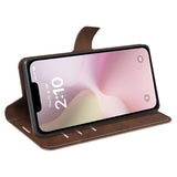 EIDERWOOD iPhone 16e Faux Leather Flip Case - Brown