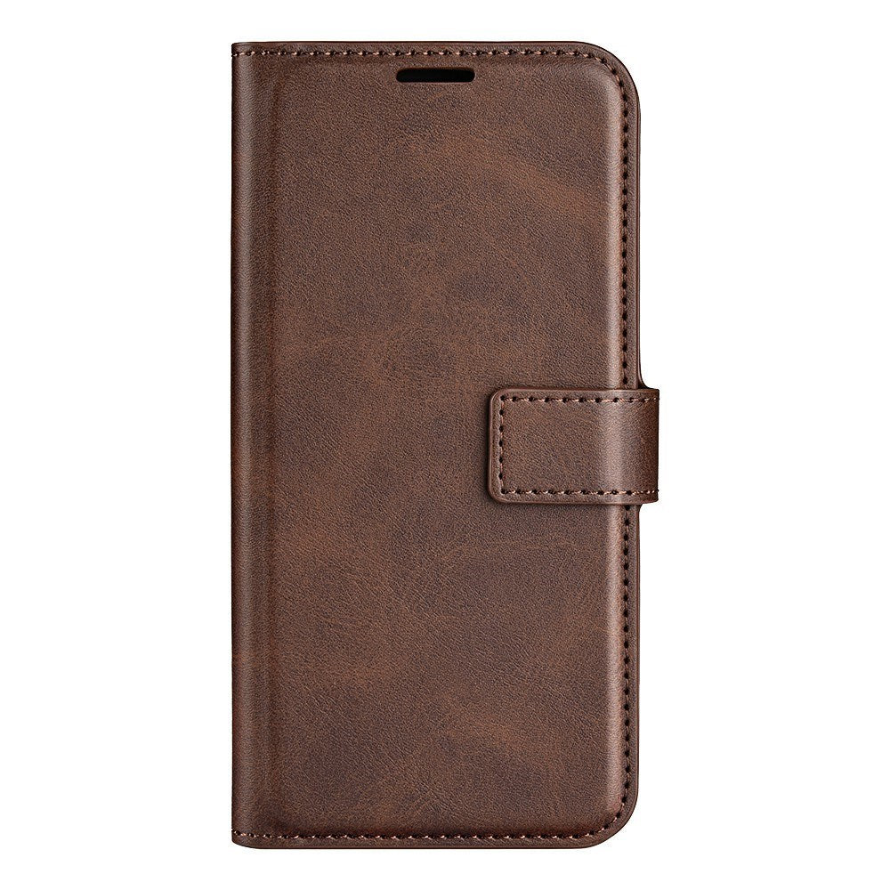 EIDERWOOD iPhone 16e Faux Leather Flip Case - Brown