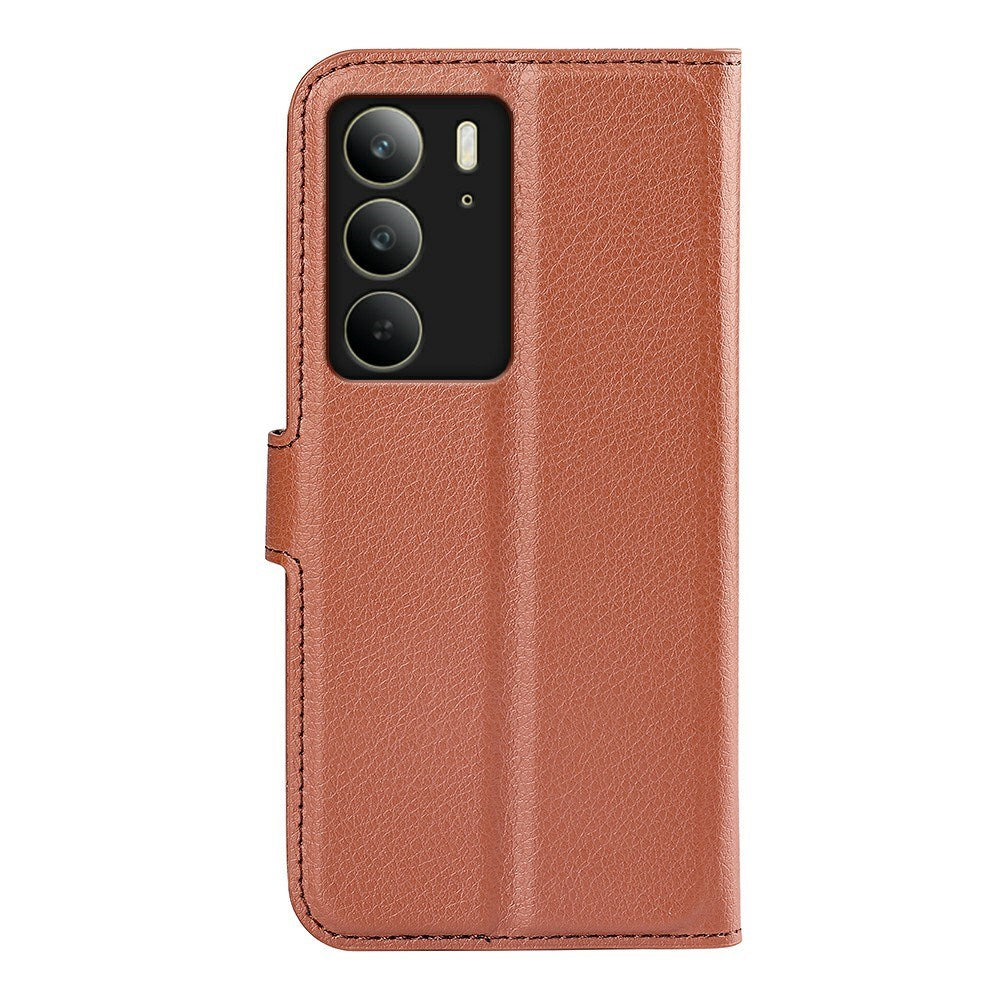 EIDERWOOD Realme C75 Faux Leather Flip Case with Cardholder & Stand Function - Brown
