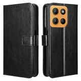 EIDERWOOD Motorola Moto G15 / G15 Power Faux Leather Flip Case with Strap - Black