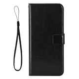 EIDERWOOD Motorola Moto G15 / G15 Power Faux Leather Flip Case with Strap - Black