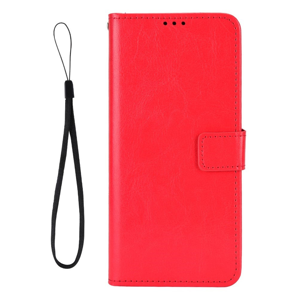 EIDERWOOD Motorola Moto G15 / G15 Power Faux Leather Flip Case with Strap - Red