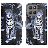 EIDERWOOD Motorola Moto G15 / G15 Power Faux Leather Flip Case with Design - Leopard