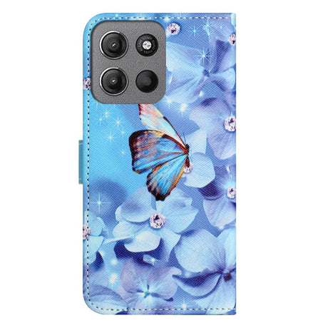 EIDERWOOD Motorola Moto G15 / G15 Power Faux Leather Flip Case with Design - Flower / Butterfly