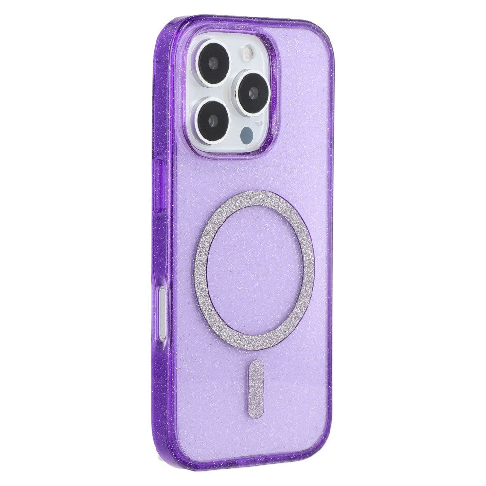 EIDERWOOD iPhone 16 Pro Plastic Glitter Case - MagSafe Compatible - Purple