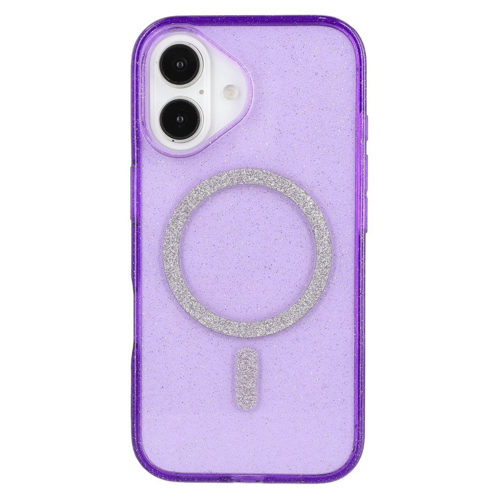 EIDERWOOD iPhone 16 Plus Plastic Glitter Case - MagSafe Compatible - Purple