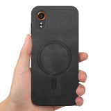 EIDERWOOD Samsung Galaxy Xcover 7 Faux Leather Case - MagSafe Compatible - Black