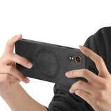 EIDERWOOD Samsung Galaxy Xcover 7 Faux Leather Case - MagSafe Compatible - Black